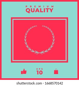 Laurel wreath, symbol. Graphic elements for your design