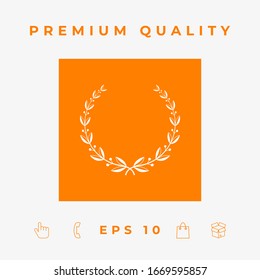 Laurel wreath symbol. Graphic elements for your design