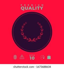 Laurel wreath symbol. Graphic elements for your design