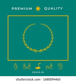 Laurel wreath, symbol. Graphic elements for your design