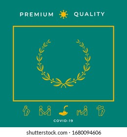 Laurel wreath symbol. Graphic elements for your design