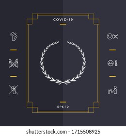 Laurel wreath, symbol. Graphic elements for your design