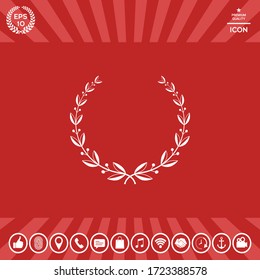 Laurel wreath symbol. Graphic elements for your design