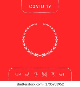 Laurel wreath, symbol. Graphic elements for your design