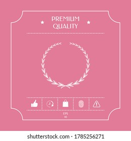 Laurel wreath, symbol. Graphic elements for your design