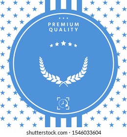 Laurel wreath symbol with stars. Graphic elements for your design