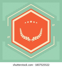 Laurel wreath symbol with stars. Graphic elements for your design