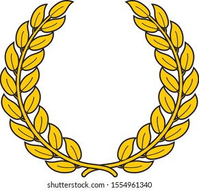 Laurel wreath. Symbol of triumph. Vector