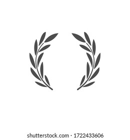 Laurel wreath. Symbol of victory, greatness, glory and power.  Ancient tradition. Logo, sign, trademark.