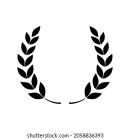 Laurel wreath - symbol of victory and power flat vector icon for apps and websites