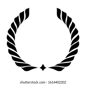 Laurel wreath vector. Award, achievement, victory, Gerd. Vector illustration on a white background.