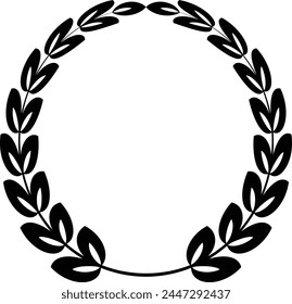  Laurel Wreath Vector ,circle, illustration, border, element, vector, design, round, wreath, leaf, nature, art, hand, graphic, card, invitation, laurel, decoration, fashion, vintage, background, badge