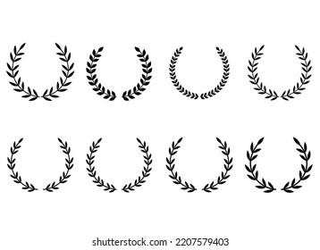 
laurel wreath vector design illustration isolated on white background