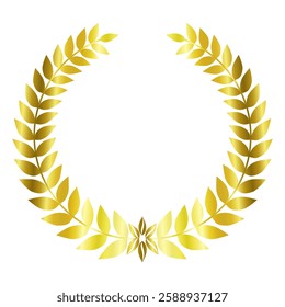 laurel wreath vector element. Suitable for award and certificate design element. Gold, silver, bronze laurel
