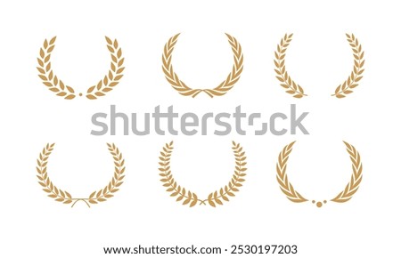 laurel wreath vector element. Suitable for award and certificate design element.