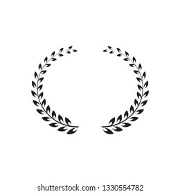 Laurel wreath vector flat style trendy