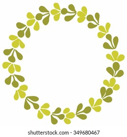 Laurel wreath vector frame isolated on white background