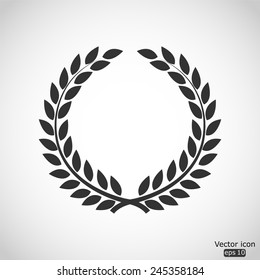 laurel wreath vector icon