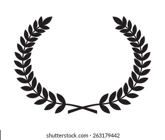 Laurel wreath vector icon