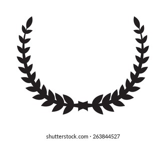 Laurel wreath vector icon