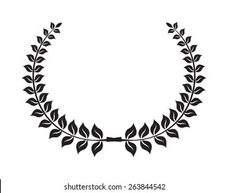Laurel wreath vector icon