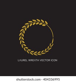 Laurel wreath vector icon