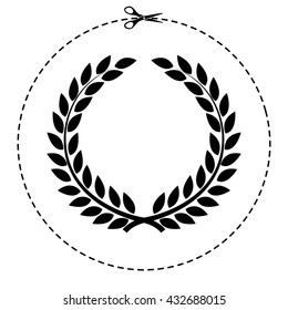 laurel wreath vector icon