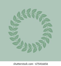Laurel wreath vector icon.