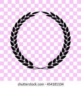 laurel wreath vector icon - black illustration