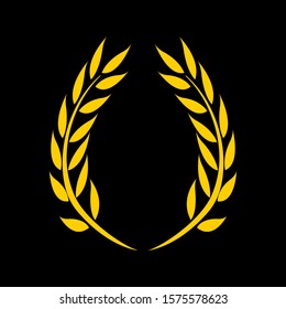 Laurel wreath vector icon design template
