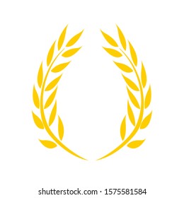 Laurel wreath vector icon design template