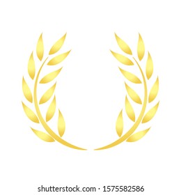 Laurel wreath vector icon design template