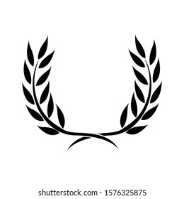 Laurel wreath vector icon design template