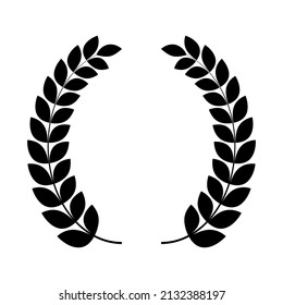Laurel Wreath Vector Icon. Design for web and mobile app. Vector illustration isolated on white background