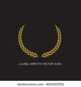 Laurel wreath vector icon. Design for logo and luxury product.