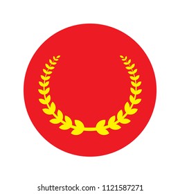 Laurel wreath vector icon, flat glory symbol. Simple best illustration for web or mobile app