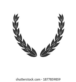 Laurel wreath vector icon isolated on white background