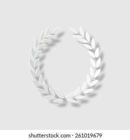 Laurel Wreath  - vector icon with shadow