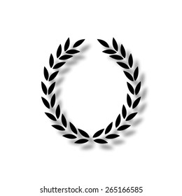 Laurel Wreath  - vector icon with shadow