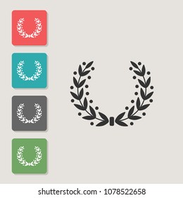 Laurel wreath - vector icon. Symbol for web, infographics, print design and mobile UX/UI kit. Vector illustration, EPS10.