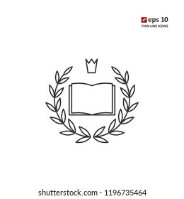 Laurel wreath - vector icon. Symbol for web, infographics, print design and mobile UX/UI kit. Vector illustration, EPS10.