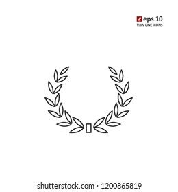 Laurel wreath - vector icon. Symbol for web, infographics, print design and mobile UX/UI kit. Vector illustration, EPS10.