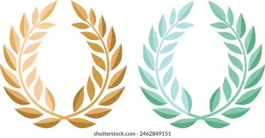 Laurel wreath vector illustration as an achievement symbol.
