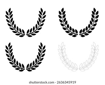 Laurel wreath vector illustration design
