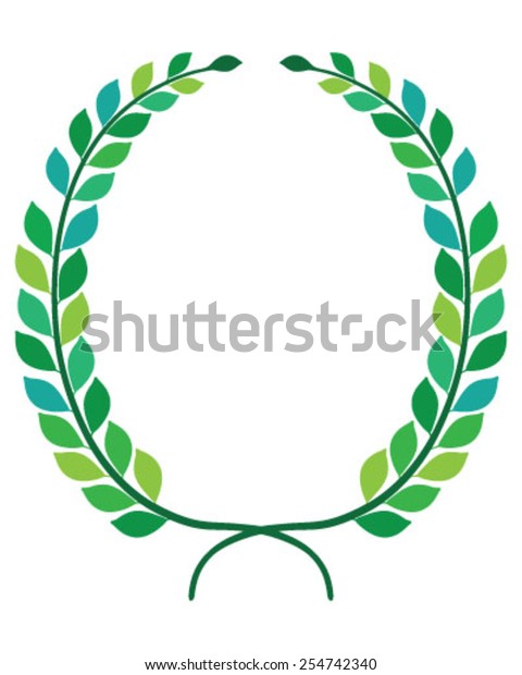 Laurel Wreath Vector Isolated Stock Vector (Royalty Free) 254742340 ...