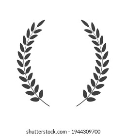 Laurel wreath vector isolated on white background