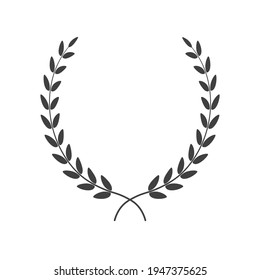 Laurel wreath vector isolated on white.