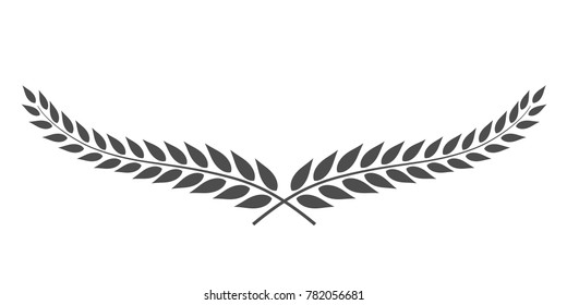 Laurel wreath vector isolated on white background