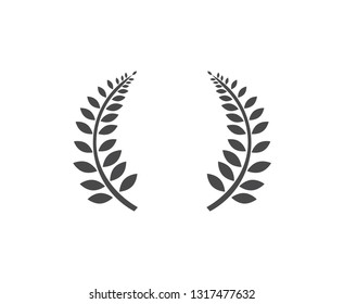Laurel wreath vector.  Lauren frame vector.  Leaf frame vector illustration. 
