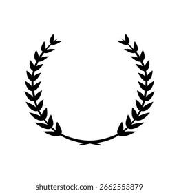 Laurel Wreath Vector Símbolo de Victoria y Logro